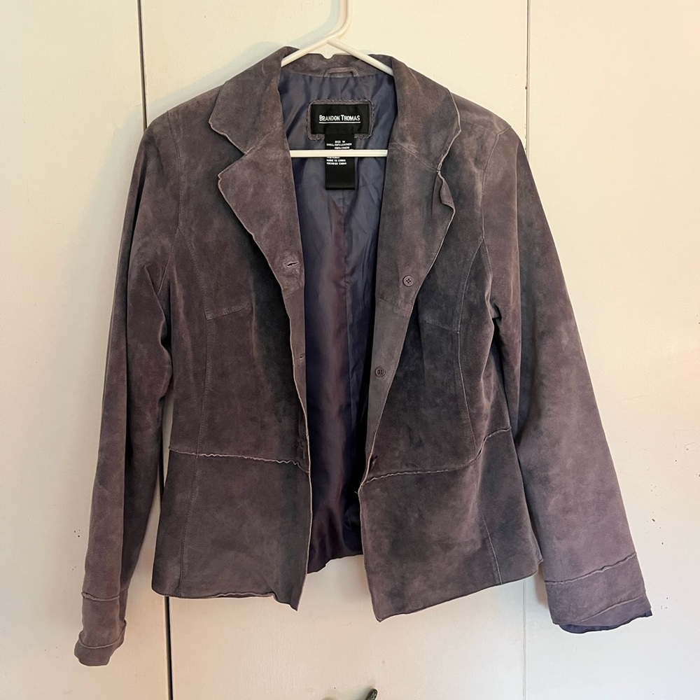 Brandon Thomas Soft Purple Genuine Suede Jacket